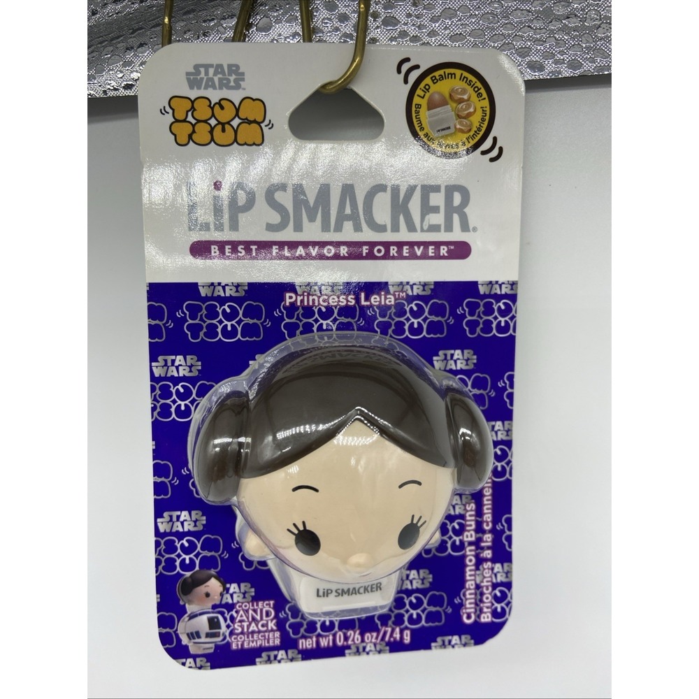 Star Wars Tsum Tsum Lip Smacker Princess Leia Cinnamon Buns Lip Balm New